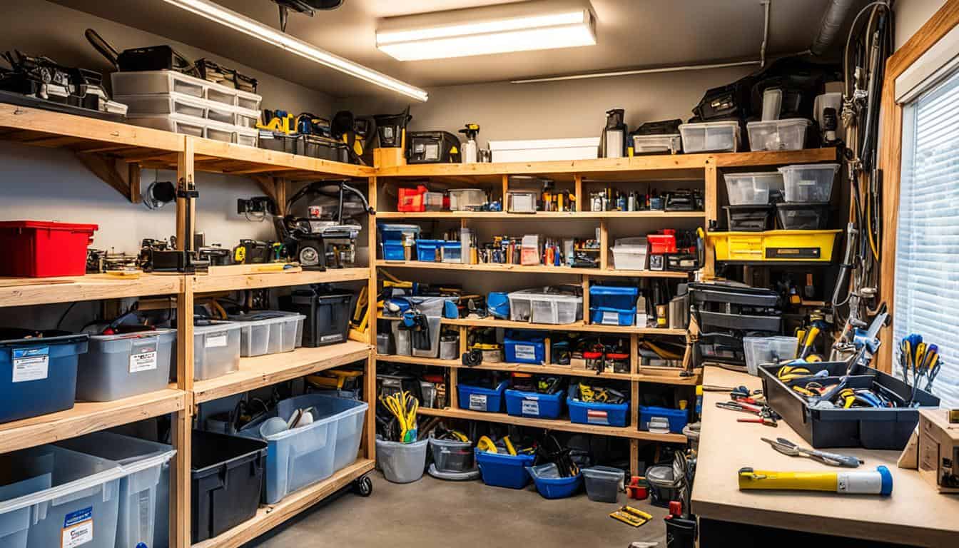DIY Garage shop shelves plans