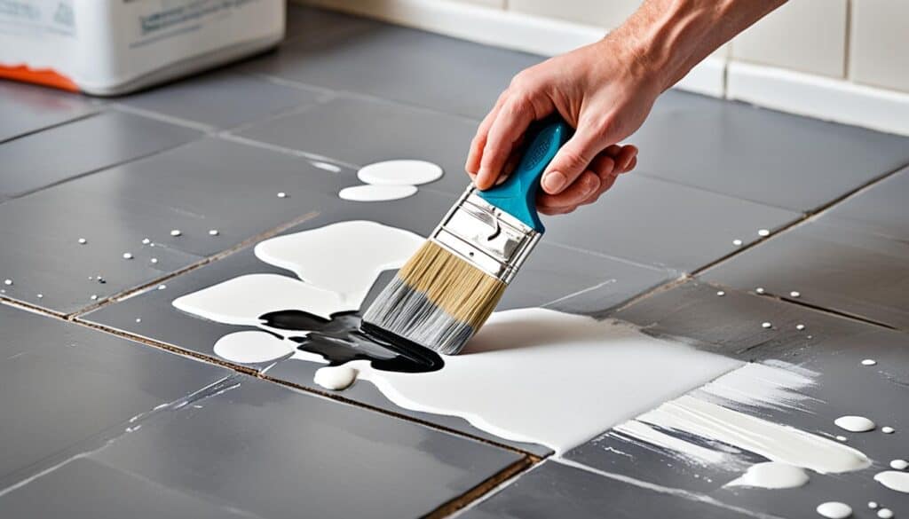 DIY floor tile painting