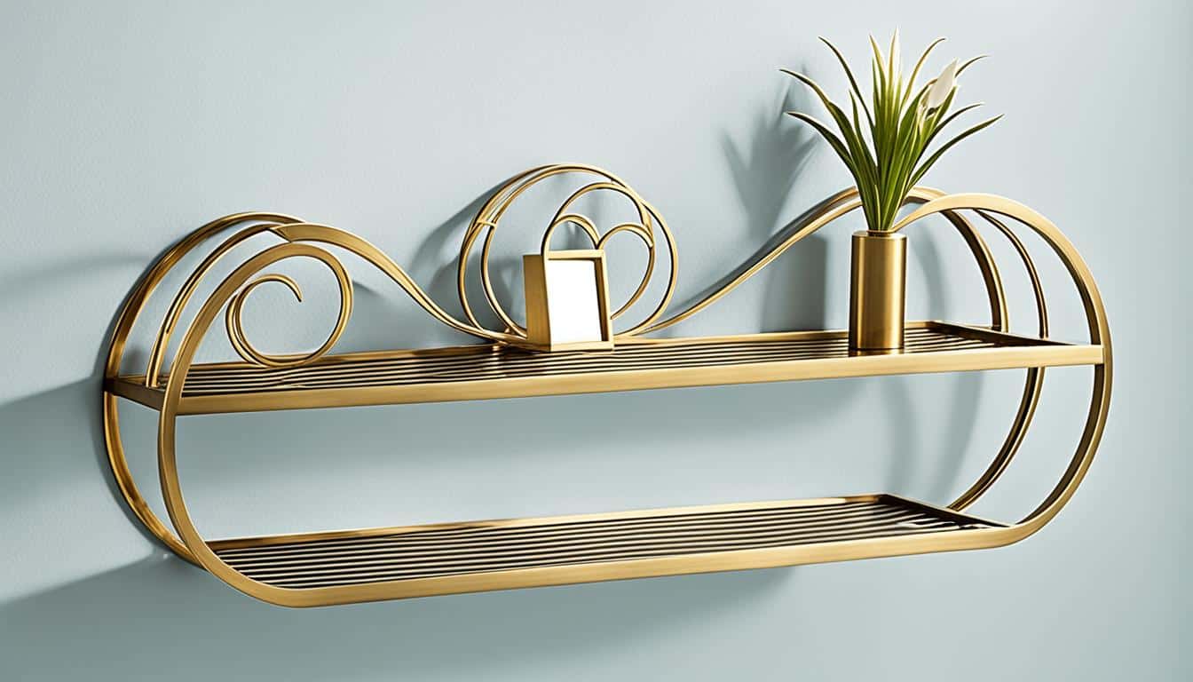 brass shelf