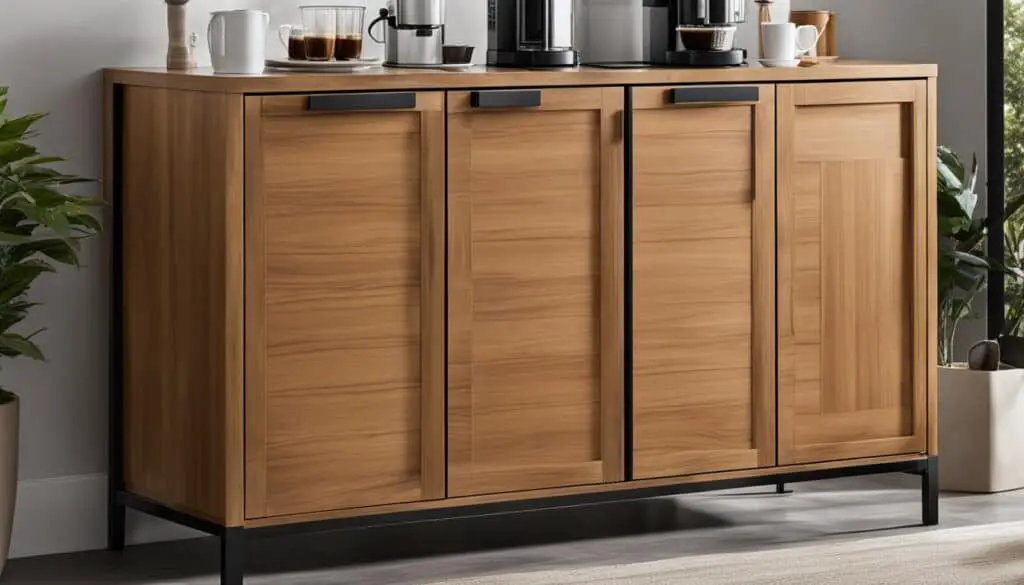 coffee bar storage cabinet