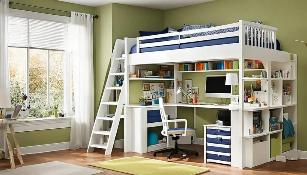 full loft bed for adults and kids