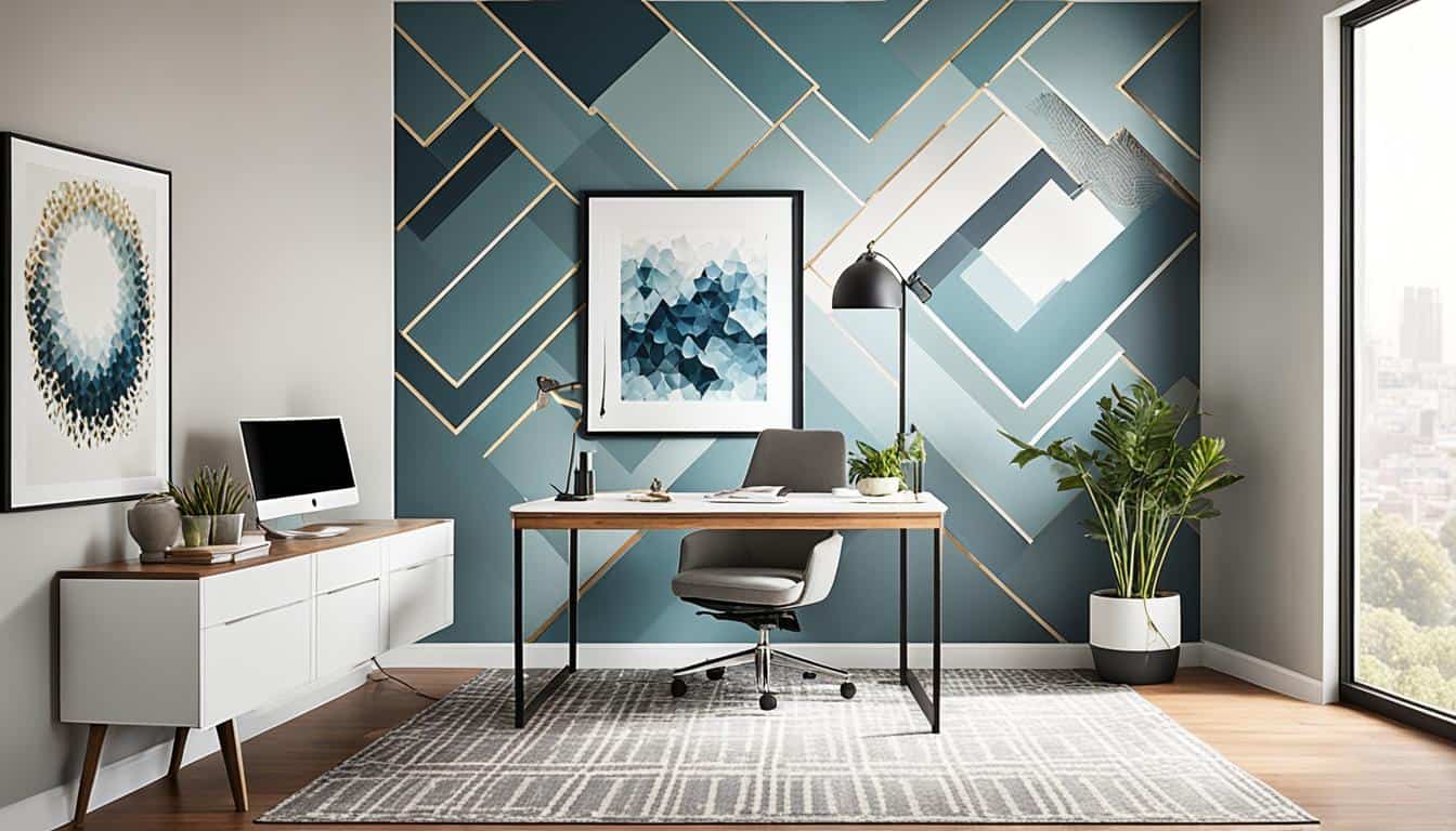 home office accent wall