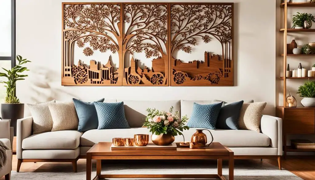 laser cut wood home decor