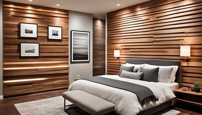 modern wood slat accent wall