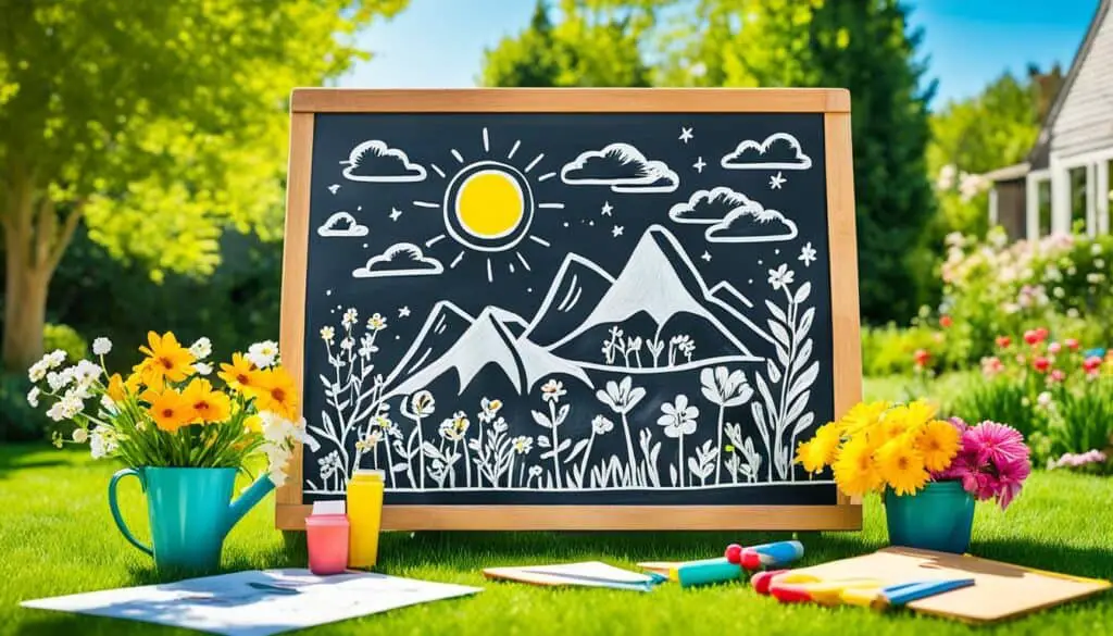 outdoor chalkboard projects