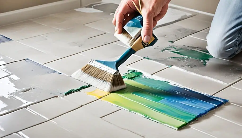 painting tile floors