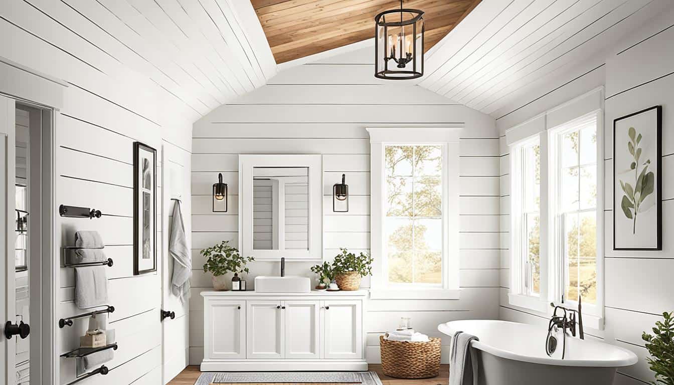 shiplap bathroom ceiling