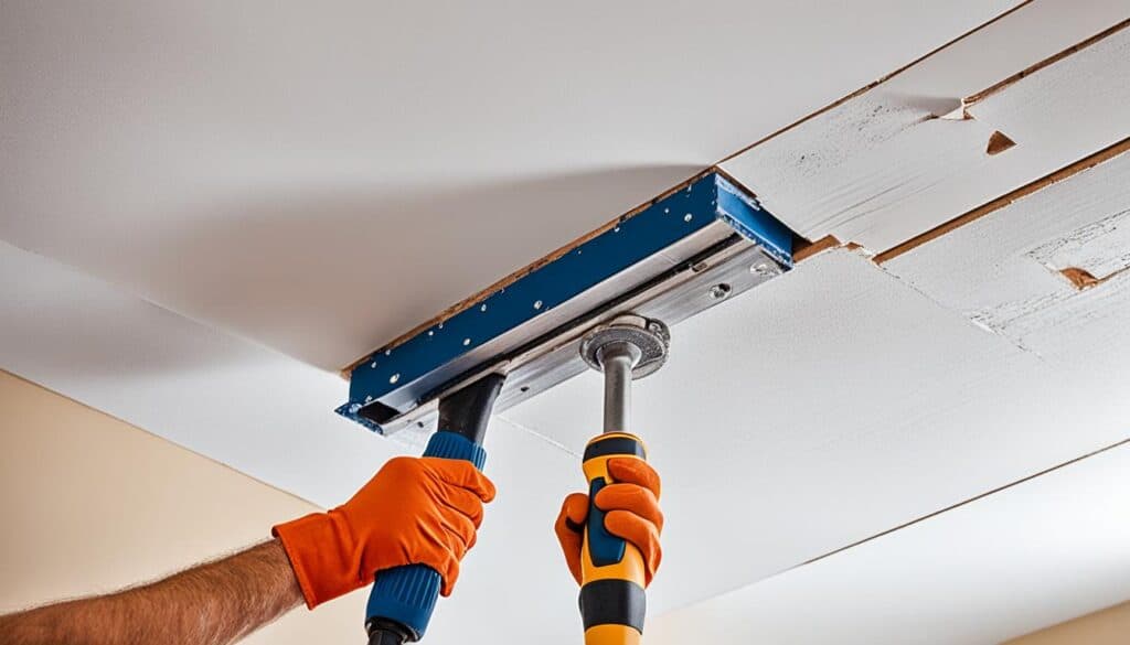 shiplap ceiling installation