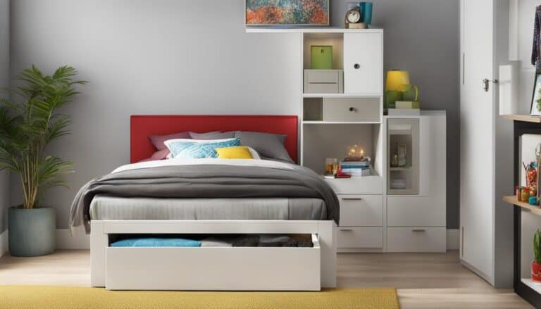 twin bed with storage