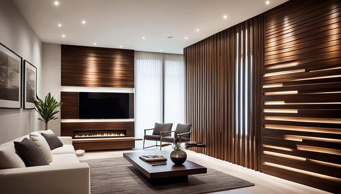 vertical wood slat wall