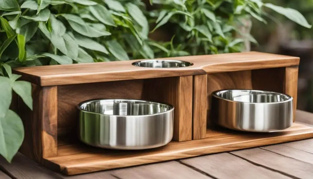 wall-mounted dog bowl stand from Deeply Southern Home