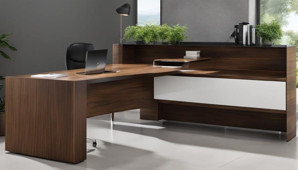 waterfall desk