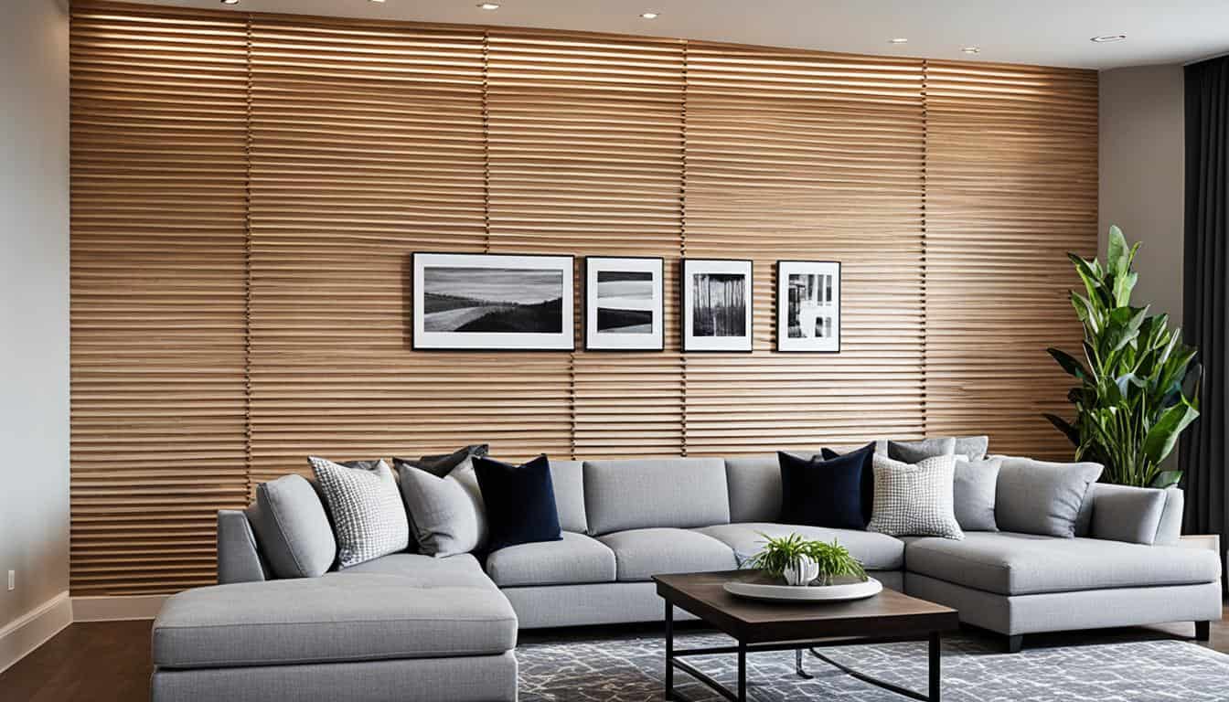 wood slat accent wall